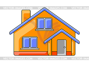 House. Icon for construction industry and business - vector clip art