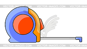 Tape measure. Repair working tool. Equipment for - vector image