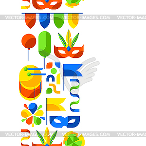 Carnival party pattern. Mardi Gras for traditional - vector image