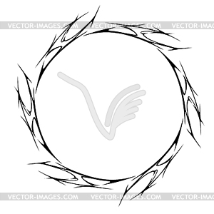Cyber sigilism frame. Neo tribal gothic style shape - vector clipart