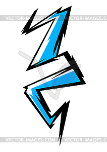 Cartoon lightning. Grunge graffiti stylized - vector clipart