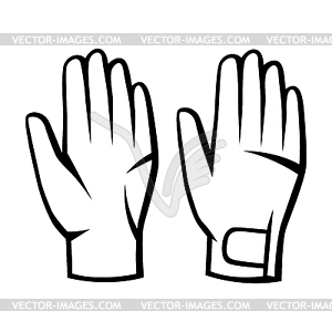 Golf gloves . Sport club item or symbol - vector clipart