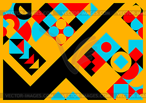 Background with Bauhaus ornament. Abstract element - vector clip art