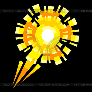 Gold fireworks . Salute image for holiday design - vector image