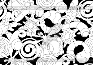 Pattern with abstract shapes. Cartoon cute trendy - vector clip art