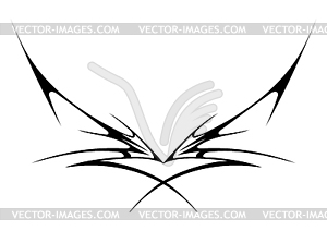 Cyber sigilism design. Neo tribal gothic style shape - vector EPS clipart