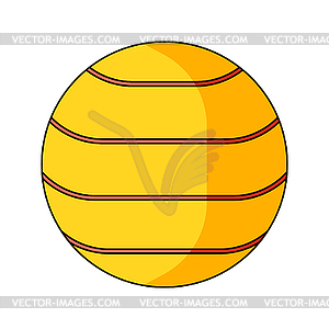 Ball fitness equipment. Sport and bodybuilding item - vector clipart