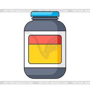 Fitness protein nutrition. Sport and bodybuilding - vector image