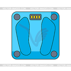 Scale fitness equipment. Sport and bodybuilding item - vector image