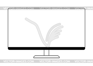 Monitor. Computer equipment and work device - vector image