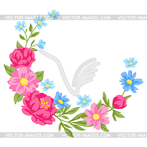 Background with pretty flowers. Beautiful decorativ - vector clipart