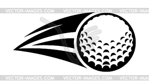 Golf ball . Sport club item or symbol - vector clipart