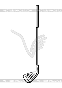 Golf stick . Sport club item or symbol - vector image