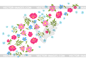 Background with pretty flowers. Beautiful decorativ - vector clipart