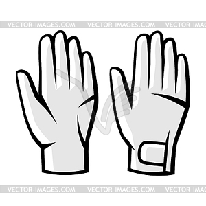 Golf gloves . Sport club item or symbol - vector clip art