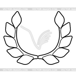 Gold laurel wreath. award for sports or corporate - vector clipart
