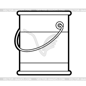 Paint can. Material for construction industry and - vector image