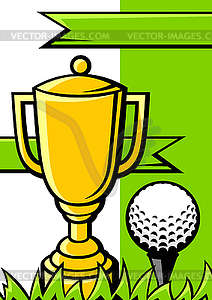 Background with golf items. Sport club  - royalty-free vector image