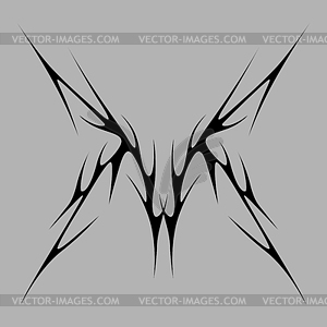 Cyber sigilism design. Neo tribal gothic style - stock vector clipart