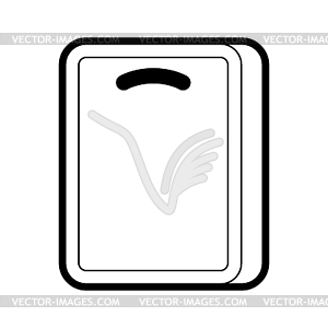 Cutting board. Stylized kitchen utensil item - vector clipart