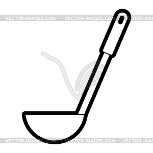 Cooking ladle. Stylized kitchen utensil item - vector clip art