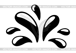 Water drops . Aqua or liquid in motion - vector clipart