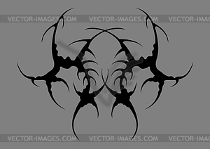 Cyber sigilism design. Neo tribal gothic style - vector EPS clipart