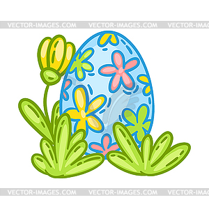 Happy Easter cute object  - vector clip art