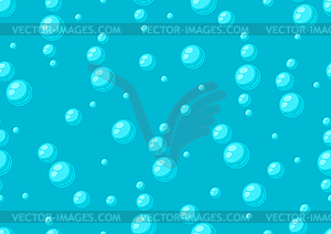 Pattern with turquoise bubbles. Abstract air balls - vector image