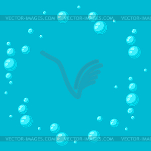 Background with turquoise bubbles. Abstract air - vector clipart