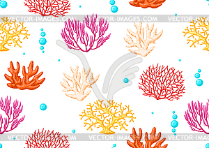 Sea coral. Marine life aquarium and water fauna - vector clipart