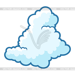 Cloud. Cartoon cute sky - vector clipart