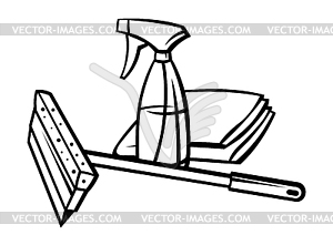 Housekeeping cleaning . Background for service and - vector clip art