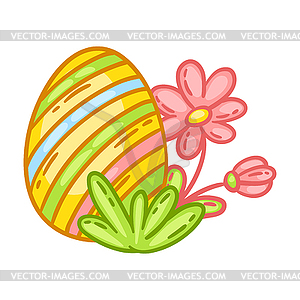 Happy Easter cute object  - vector clip art