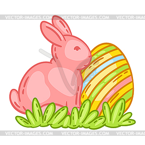 Happy Easter cute object  - vector image