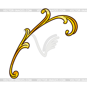 Floral element in baroque style. Decorative - vector image