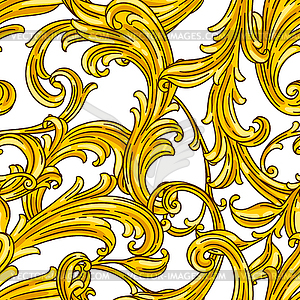 Floral pattern in baroque style. Decorative - vector EPS clipart