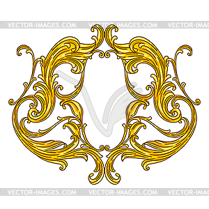 Floral element in baroque style. Decorative - vector clipart