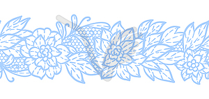 Lace pattern with flowers. Embroidery handmade - vector clip art