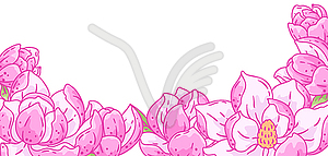 Background with magnolia. Beautiful decorative - vector clip art