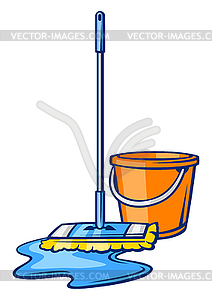 Housekeeping cleaning . Background for service and - vector clip art