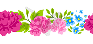 Pattern with pretty flowers. Beautiful decorative - vector clip art
