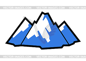 Stylized mountains. Nature icon for outdoor design - vector clipart