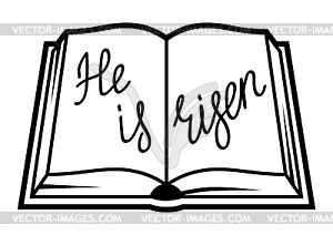 Christian Holy Bible. Happy Easter image. - vector clipart