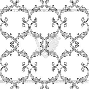 Floral pattern in baroque style. Decorative - vector clipart