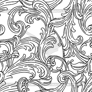 Floral pattern in baroque style. Decorative - vector clip art