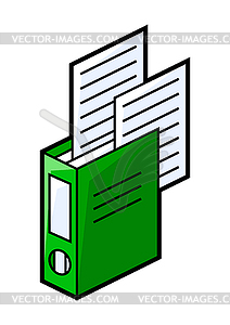 Folder for paper icon in isometry. Image for - vector clipart