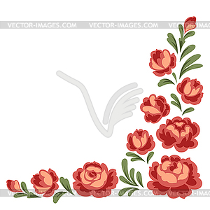 Background with baroque flowers. Beautiful - vector image