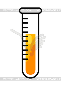 Значок пробирки. Научный предмет. Изображение медицинской концепции - рисунок в векторном формате