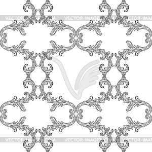 Floral pattern in baroque style. Decorative - vector image